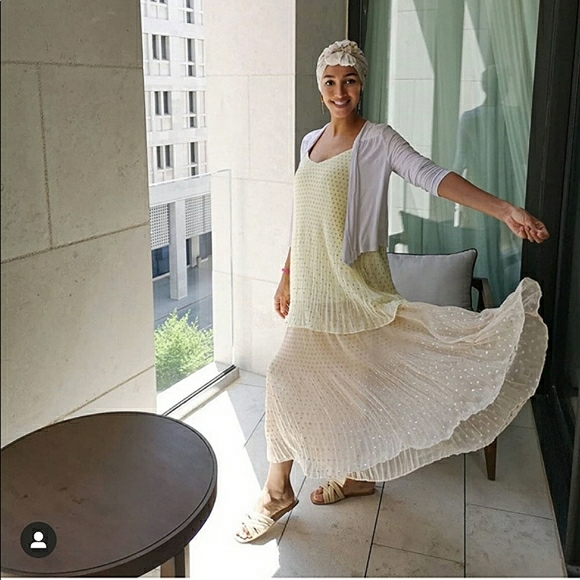 ZARA Pleated dress With metallic thread bloggers favorite - Picture 4 of 16